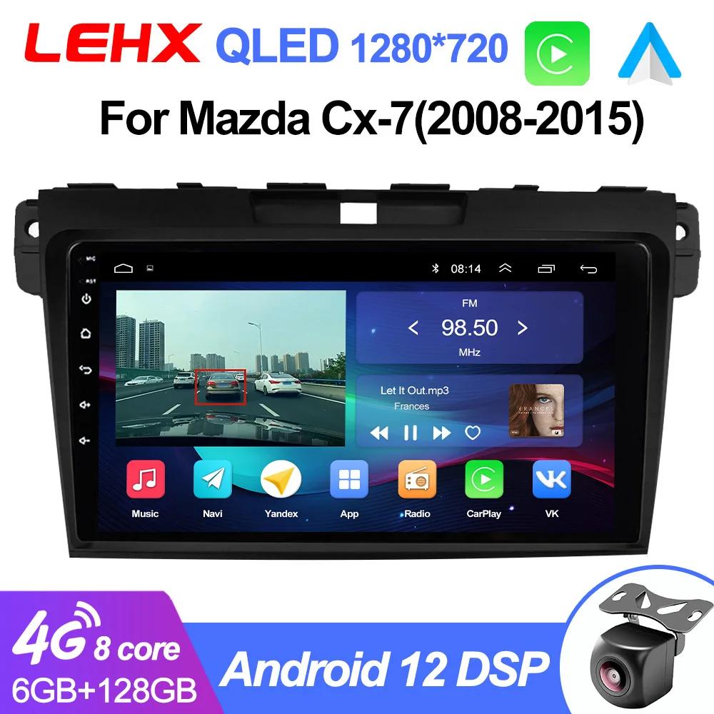 LEHX L6 Pro  Ƽ̵ ÷̾, ȵ̵ 14, 2 DIN ,  Cx-7 cx7 2008-2015 ī÷, GPS ׷   DVD